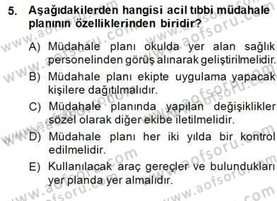Sporda Risk Yönetimi Dersi 2014 - 2015 Yılı (Final) Dönem Sonu Sınav Soruları 5. Soru