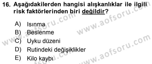 Sporda Risk Yönetimi Dersi 2015 - 2016 Yılı (Vize) Ara Sınav Soruları 16. Soru