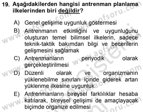 Sporda Risk Yönetimi Dersi 2015 - 2016 Yılı (Final) Dönem Sonu Sınav Soruları 19. Soru