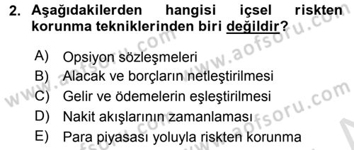 Sporda Risk Yönetimi Dersi 2015 - 2016 Yılı (Final) Dönem Sonu Sınav Soruları 2. Soru
