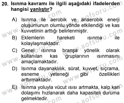 Sporda Risk Yönetimi Dersi 2015 - 2016 Yılı (Final) Dönem Sonu Sınav Soruları 20. Soru