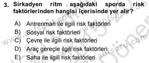 Sporda Risk Yönetimi Dersi 2015 - 2016 Yılı (Final) Dönem Sonu Sınav Soruları 3. Soru