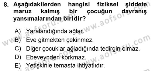 Sporda Risk Yönetimi Dersi 2015 - 2016 Yılı (Final) Dönem Sonu Sınav Soruları 8. Soru