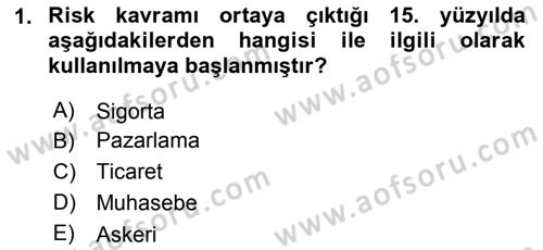 Sporda Risk Yönetimi Dersi 2016 - 2017 Yılı 3 Ders Sınav Soruları 1. Soru