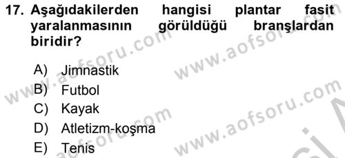 Sporda Risk Yönetimi Dersi 2016 - 2017 Yılı 3 Ders Sınav Soruları 17. Soru