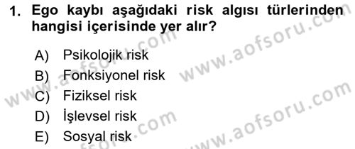 Sporda Risk Yönetimi Dersi 2016 - 2017 Yılı (Vize) Ara Sınav Soruları 1. Soru