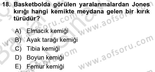 Sporda Risk Yönetimi Dersi 2016 - 2017 Yılı (Final) Dönem Sonu Sınav Soruları 18. Soru
