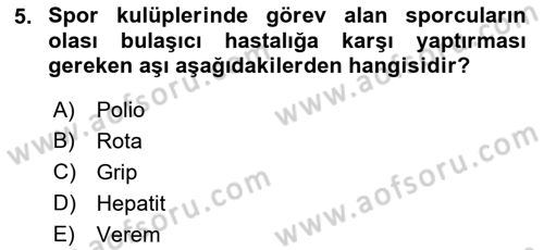 Sporda Risk Yönetimi Dersi 2016 - 2017 Yılı (Final) Dönem Sonu Sınav Soruları 5. Soru
