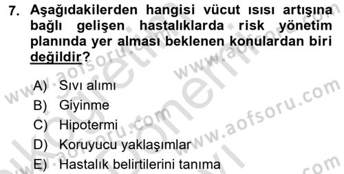 Sporda Risk Yönetimi Dersi 2016 - 2017 Yılı (Final) Dönem Sonu Sınav Soruları 7. Soru