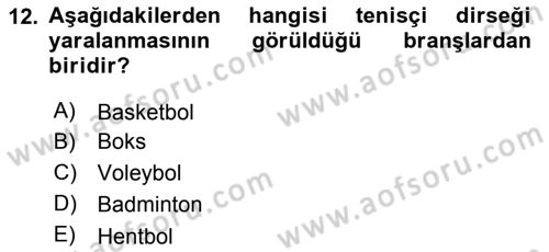 Sporda Risk Yönetimi Dersi 2017 - 2018 Yılı 3 Ders Sınav Soruları 12. Soru