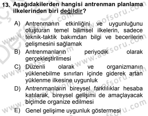 Sporda Risk Yönetimi Dersi 2018 - 2019 Yılı 3 Ders Sınav Soruları 13. Soru