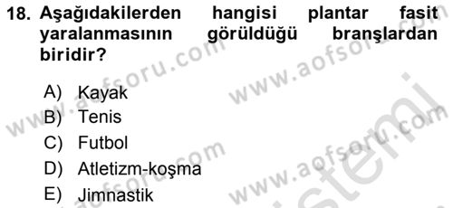 Sporda Risk Yönetimi Dersi 2018 - 2019 Yılı 3 Ders Sınav Soruları 18. Soru