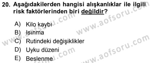 Sporda Risk Yönetimi Dersi 2018 - 2019 Yılı (Vize) Ara Sınav Soruları 20. Soru