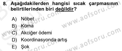 Sporda Risk Yönetimi Dersi 2018 - 2019 Yılı (Final) Dönem Sonu Sınav Soruları 8. Soru
