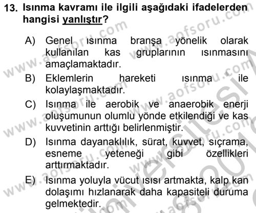Sporda Risk Yönetimi Dersi 2018 - 2019 Yılı Yaz Okulu Sınav Soruları 13. Soru