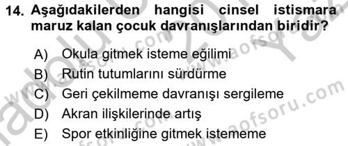 Sporda Risk Yönetimi Dersi 2018 - 2019 Yılı Yaz Okulu Sınav Soruları 14. Soru