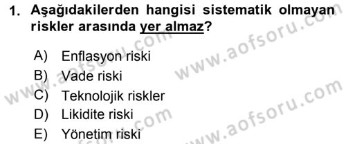 Sporda Risk Yönetimi Dersi 2020 - 2021 Yılı Yaz Okulu Sınav Soruları 1. Soru