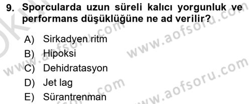 Sporda Risk Yönetimi Dersi 2020 - 2021 Yılı Yaz Okulu Sınav Soruları 9. Soru