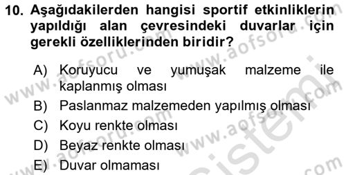 Sporda Risk Yönetimi Dersi 2021 - 2022 Yılı (Final) Dönem Sonu Sınav Soruları 10. Soru