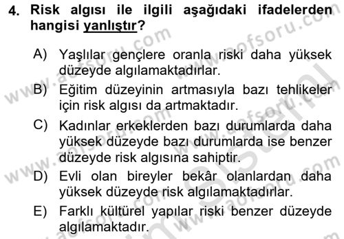 Sporda Risk Yönetimi Dersi 2021 - 2022 Yılı (Final) Dönem Sonu Sınav Soruları 4. Soru