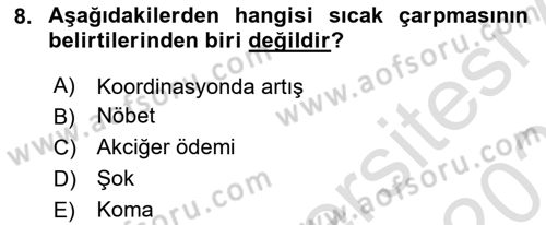 Sporda Risk Yönetimi Dersi 2021 - 2022 Yılı (Final) Dönem Sonu Sınav Soruları 8. Soru