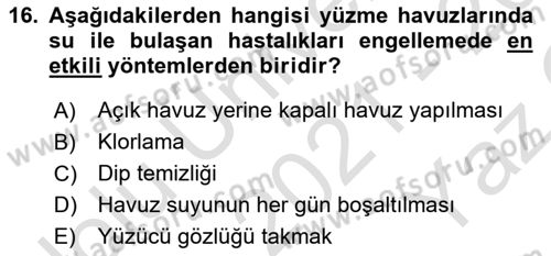 Sporda Risk Yönetimi Dersi 2021 - 2022 Yılı Yaz Okulu Sınav Soruları 16. Soru