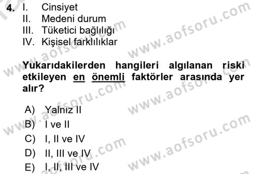 Sporda Risk Yönetimi Dersi 2021 - 2022 Yılı Yaz Okulu Sınav Soruları 4. Soru