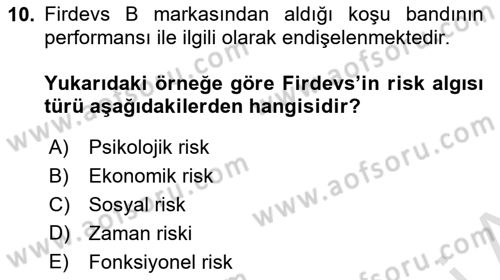 Sporda Risk Yönetimi Dersi 2022 - 2023 Yılı Yaz Okulu Sınav Soruları 10. Soru