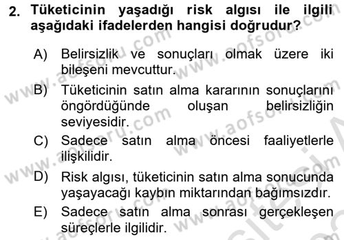 Sporda Risk Yönetimi Dersi 2023 - 2024 Yılı Yaz Okulu Sınav Soruları 2. Soru