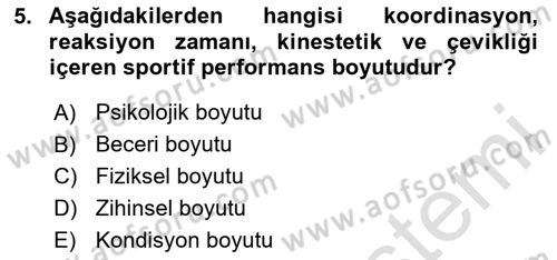 Sporda Risk Yönetimi Dersi 2023 - 2024 Yılı Yaz Okulu Sınav Soruları 5. Soru