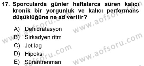 Sporda Risk Yönetimi Dersi 2024 - 2025 Yılı (Vize) Ara Sınav Soruları 17. Soru
