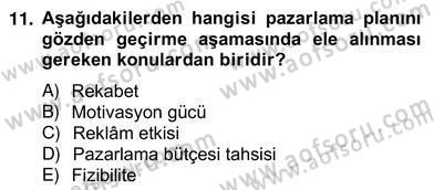 Sporda Sponsorluk Dersi 2012 - 2013 Yılı (Vize) Ara Sınav Soruları 11. Soru