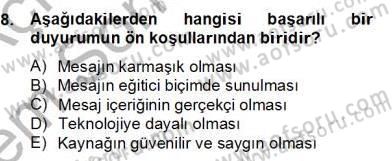 Sporda Sponsorluk Dersi 2012 - 2013 Yılı (Final) Dönem Sonu Sınav Soruları 8. Soru