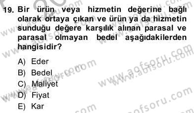 Sporda Sponsorluk Dersi 2013 - 2014 Yılı (Vize) Ara Sınav Soruları 19. Soru