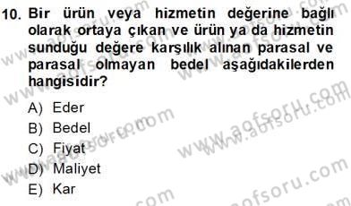 Sporda Sponsorluk Dersi 2013 - 2014 Yılı Tek Ders Sınav Soruları 10. Soru