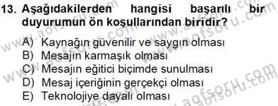 Sporda Sponsorluk Dersi 2013 - 2014 Yılı Tek Ders Sınav Soruları 13. Soru