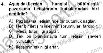 Sporda Sponsorluk Dersi 2013 - 2014 Yılı Tek Ders Sınav Soruları 4. Soru