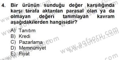 Sporda Sponsorluk Dersi 2014 - 2015 Yılı (Final) Dönem Sonu Sınav Soruları 4. Soru