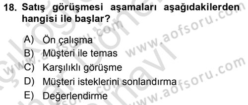 Sporda Sponsorluk Dersi 2015 - 2016 Yılı (Final) Dönem Sonu Sınav Soruları 18. Soru