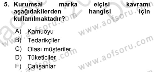 Sporda Sponsorluk Dersi 2015 - 2016 Yılı (Final) Dönem Sonu Sınav Soruları 5. Soru