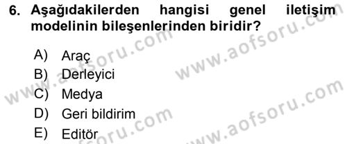 Sporda Sponsorluk Dersi 2015 - 2016 Yılı (Final) Dönem Sonu Sınav Soruları 6. Soru