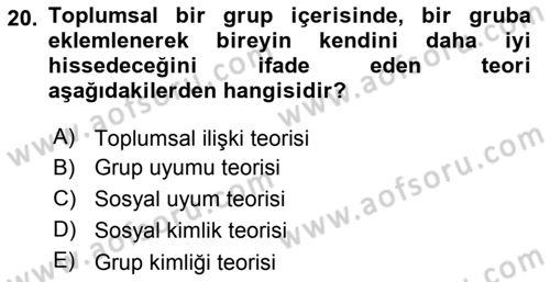 Sporda Sponsorluk Dersi 2016 - 2017 Yılı (Final) Dönem Sonu Sınav Soruları 20. Soru