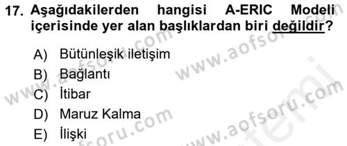 Sporda Sponsorluk Dersi 2017 - 2018 Yılı (Final) Dönem Sonu Sınav Soruları 17. Soru