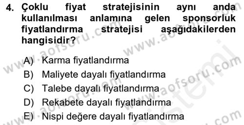 Sporda Sponsorluk Dersi 2017 - 2018 Yılı (Final) Dönem Sonu Sınav Soruları 4. Soru