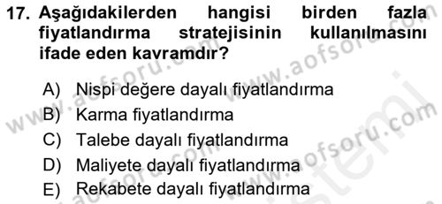 Sporda Sponsorluk Dersi 2018 - 2019 Yılı (Vize) Ara Sınav Soruları 17. Soru