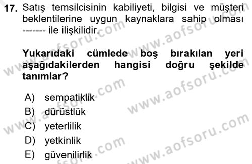 Sporda Sponsorluk Dersi 2018 - 2019 Yılı (Final) Dönem Sonu Sınav Soruları 17. Soru