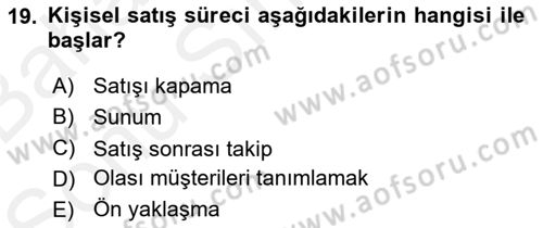 Sporda Sponsorluk Dersi 2018 - 2019 Yılı (Final) Dönem Sonu Sınav Soruları 19. Soru