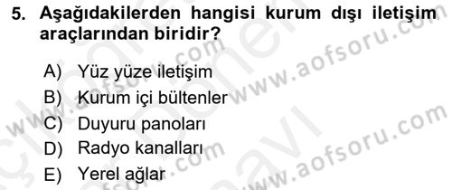 Sporda Sponsorluk Dersi 2018 - 2019 Yılı (Final) Dönem Sonu Sınav Soruları 5. Soru