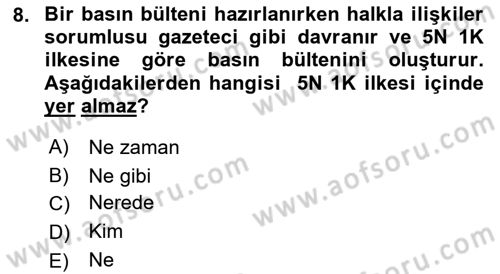 Sporda Sponsorluk Dersi 2018 - 2019 Yılı (Final) Dönem Sonu Sınav Soruları 8. Soru