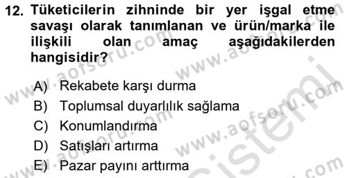 Sporda Sponsorluk Dersi 2021 - 2022 Yılı (Vize) Ara Sınav Soruları 12. Soru